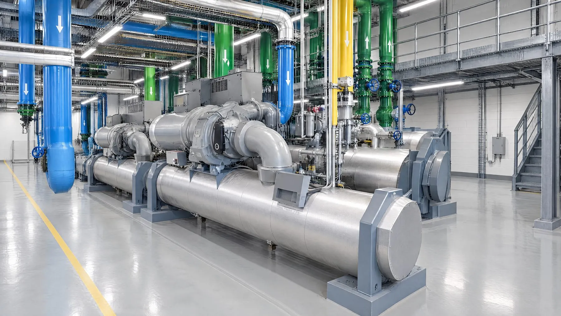 Plant room with equipment